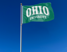 Load image into Gallery viewer, 3x5 Ohio University Flag with Ohio University Logo
