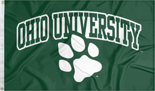 Load image into Gallery viewer, 3x5 Ohio University Flag with Paw Logo
