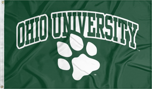 3x5 Ohio University Flag with Paw Logo