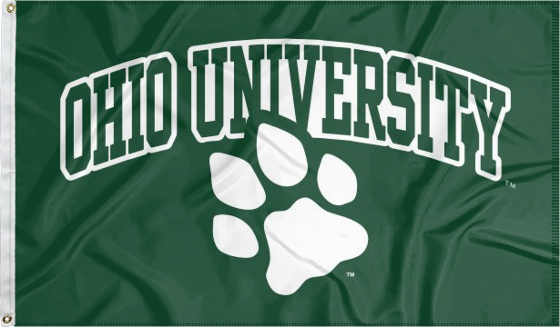3x5 Ohio University Flag with Paw Logo