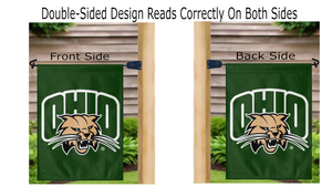 13x18 Ohio University Garden Flag with Ohio Bobcats Logo