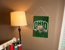 Load image into Gallery viewer, 13x18 Ohio University Garden Flag with Ohio Bobcats Logo
