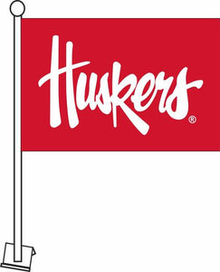 University of Nebraska - Huskers Car Flag