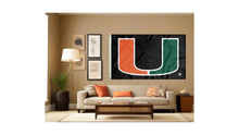 Load image into Gallery viewer, University of Miami Black 3x5 Flag
