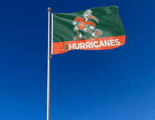 Load image into Gallery viewer, University of Miami Mascot Flag
