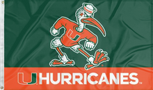 Load image into Gallery viewer, University of Miami Mascot Flag
