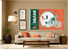 Load image into Gallery viewer, University of Miami Hurricanes Football 3x5 Flag

