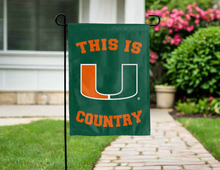 Load image into Gallery viewer, This is Miami Hurricanes Country Garden Flag
