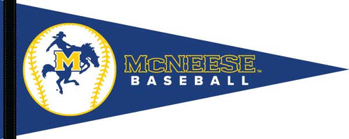 Blue 12 x 30 in. McNeese Baseball Pennant for sports décor