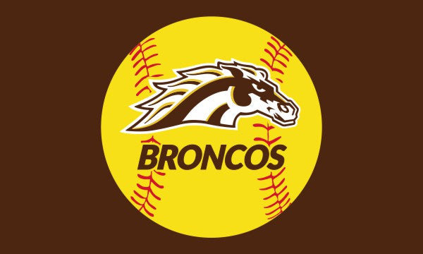 Western Michigan University - Broncos Softball 3x5 Flag