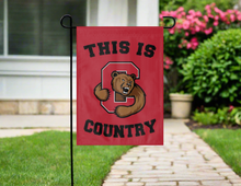 Load image into Gallery viewer, cornell country garden hung outsde from garden flag stand
