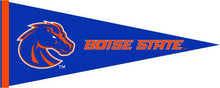 Load image into Gallery viewer, Blue and Orange 12x30 inch Boise State University Pennant
