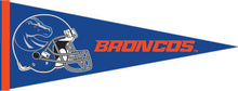 Load image into Gallery viewer, Blue and Orange 12x30 inch Boise State University Football Pennant
