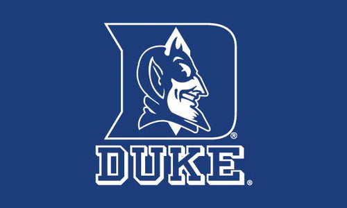 Blue Duke University 3x5 Flag with Duke Logo and Blue Devils Logo