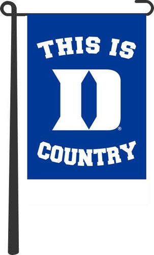 Blue Duke University 13x18 Garden Flag with This Is Duke Country Logo