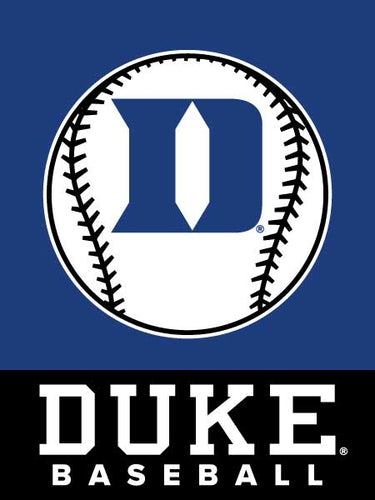 blue and black Duke Baseball House Flag for sports décor