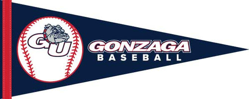 blue 12x30 in. Gonzaga Baseball pennant for sports décor