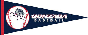 blue 12x30 in. Gonzaga Baseball pennant for sports décor