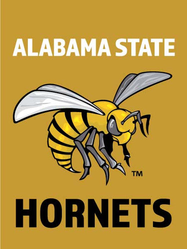 Gold House Flag with Alabama State Logo and Hornets Logo