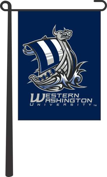 Western Washington University - Vikings Ship Garden Flag