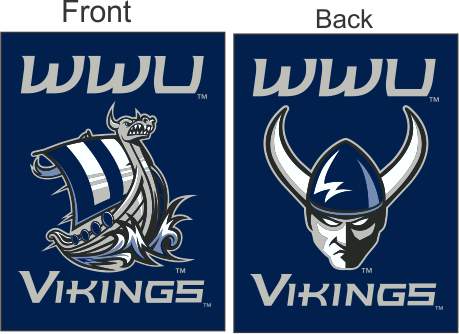 Western Washington University - Vikings Ship & Vikings House Flag