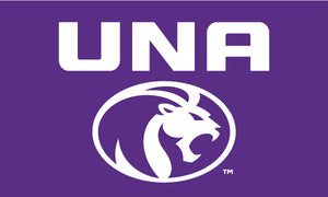 Purple 3x5 foot University of North Alabama Flag with UNA Lions Logo
