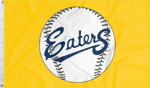 Gold 3x5 UC Irvine Baseball Flag with two metal grommets for sports décor