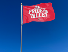 Load image into Gallery viewer, 3x5 Fresno State Flag with Pride Of The Valley Logo
