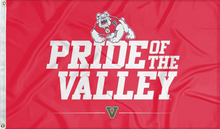 Load image into Gallery viewer, 3x5 Fresno State Flag with Pride Of The Valley Logo
