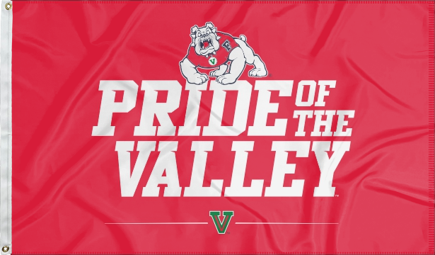 3x5 Fresno State Flag with Pride Of The Valley Logo