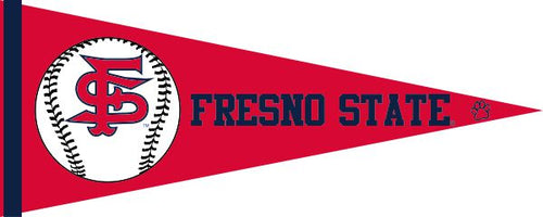 Red 12x30 Fresno State Baseball Pennant
