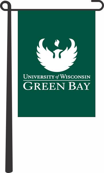 UW Green Bay Phoenix NCAA Garden Flag – Double Sided 13x18 Inch Polyester Flag For Yard & Home - View #2