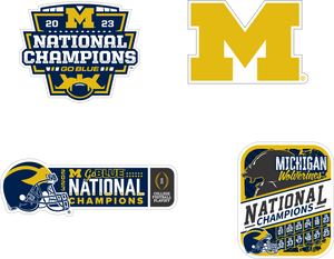 University of Michigan - 4 Pack 4" 2023 National Champions Car Magnets