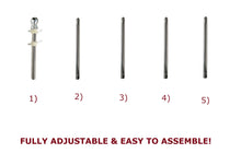 Load image into Gallery viewer, five separate pieces of 6 ft stainless steel flag pole
