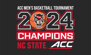 3x5 North Carolina State 2024 ACC Basketball Champions Flag