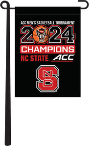 13x18 North Carolina State 2024 ACC Basketball Champions Garden Flag