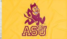 Load image into Gallery viewer, gold ASU 3x5 Flag for man cave decor and yard decor
