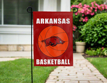 Load image into Gallery viewer, Arkansas Razorbacks Basketball Garden flag for yard decor
