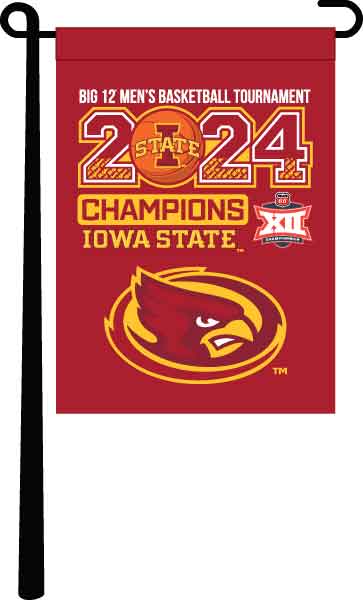 13x18 Iowa State Basketball BIG 12 Championship Garden Flag 2024