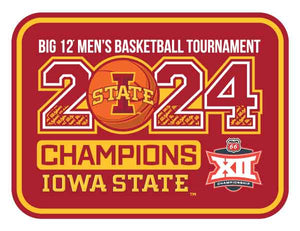 6" Iowa State Basketball BIG 12 Championship Car Magnet 2024