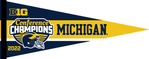 12x30 University of Michigan 2022 Big Ten Football Champions Pennant