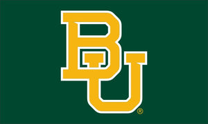 Green Baylor Flag with Gold BU Logo