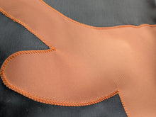Load image into Gallery viewer, Orange Hand sewn longhorns logo of black University of Texas Applique Flag with two metal grommets for indoor home decor
