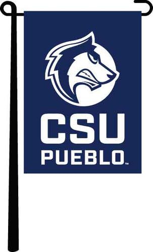 blue CSU Pueblo garden flag for sports décor