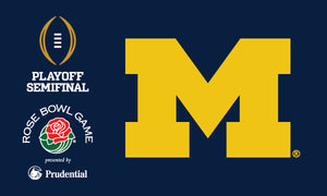 University of Michigan Wolverines Rose Bowl Playoff Semifinal 3x5 Flag