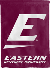 Load image into Gallery viewer, maroon eastern kentucky university garden flag for man cave decor
