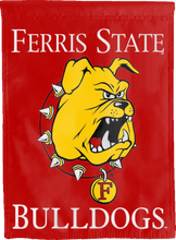 Load image into Gallery viewer, red ferris state university double sided house flag for man cave decor
