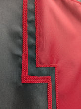 Load image into Gallery viewer, Red Nebraska N logo handsewn onto applique flag
