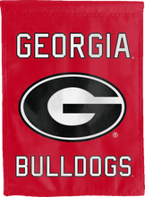 Load image into Gallery viewer, red Georgia Bulldogs Double Sided House Flag for College dorm decor
