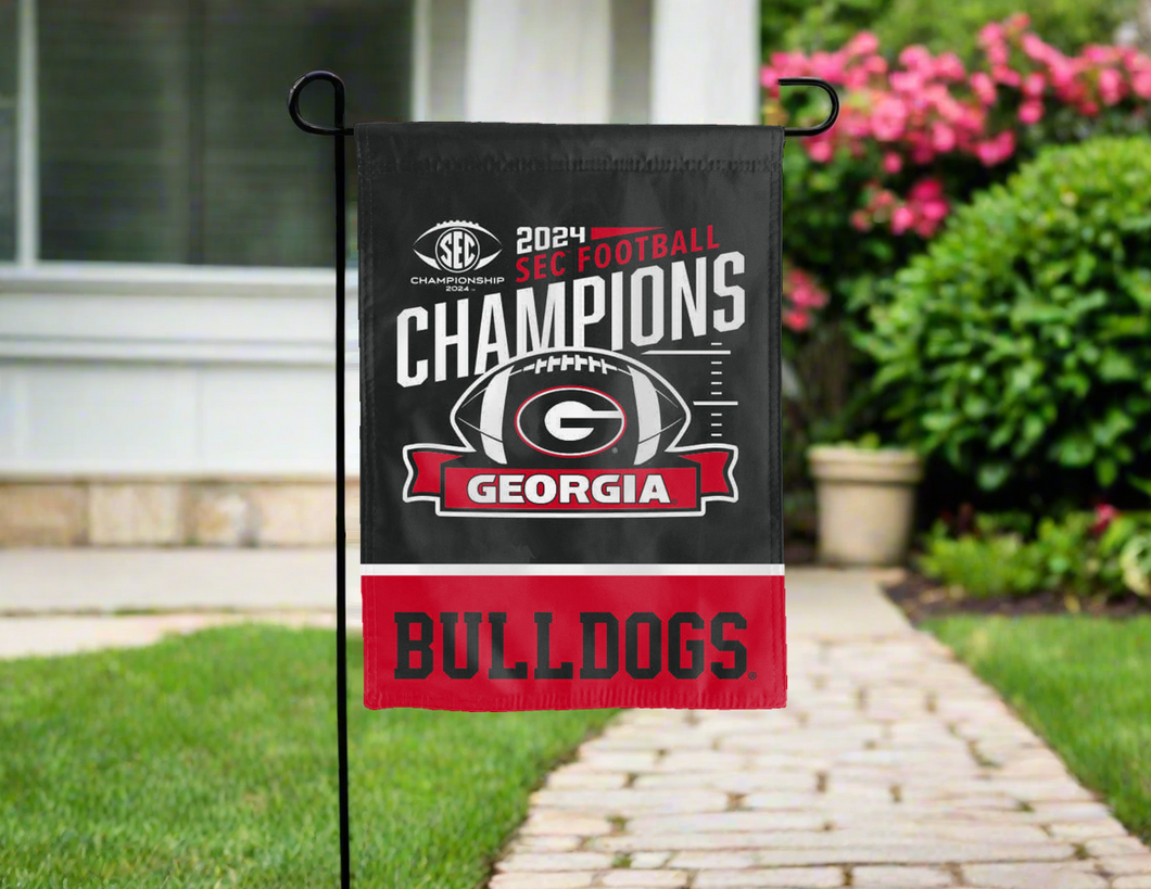 Georgia SEC Football Champions 2024 garden flag for yard decor